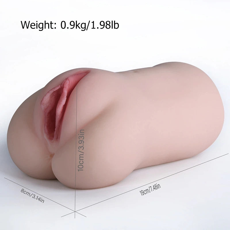 Olivia - 1.98 lbs 2 In 1 Pocket Pussy Sex Toy with Perfect Size