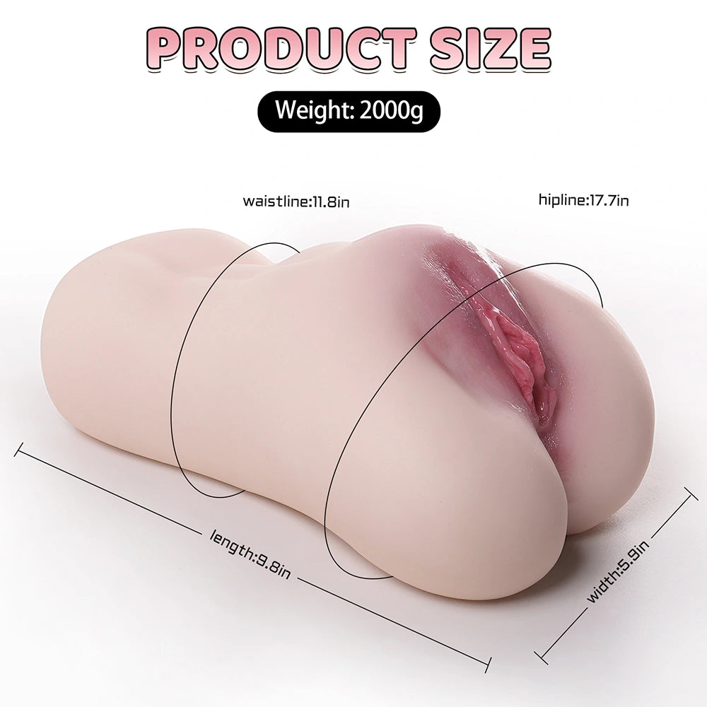 Elsie - 4.4 lbs 2 In 1 Realistic Pocket Pussy for Male Masturbation