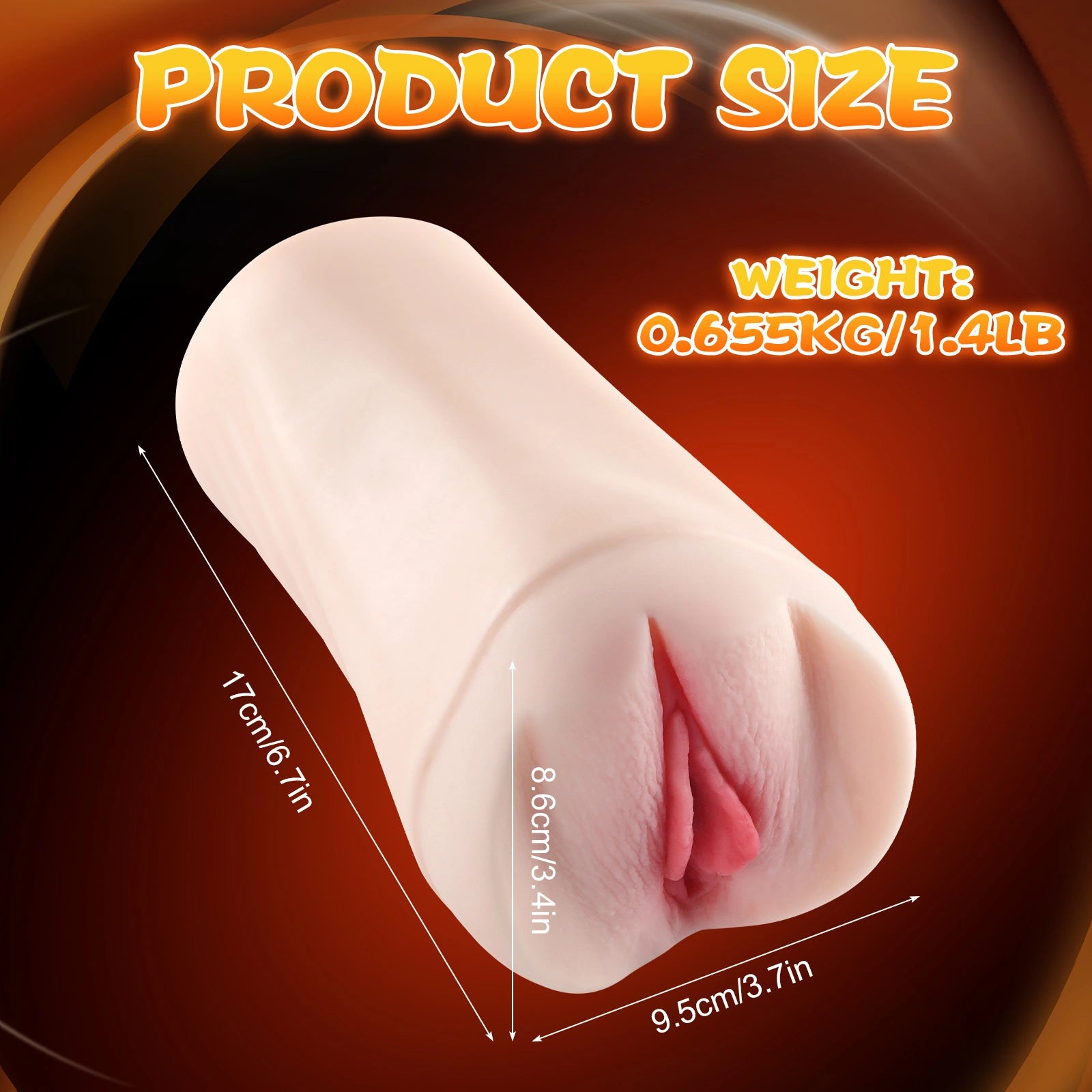 Maria - 1.4 lbs 3 Speeds 7 Frequencies Vibration Fleshlight Pussy Toy