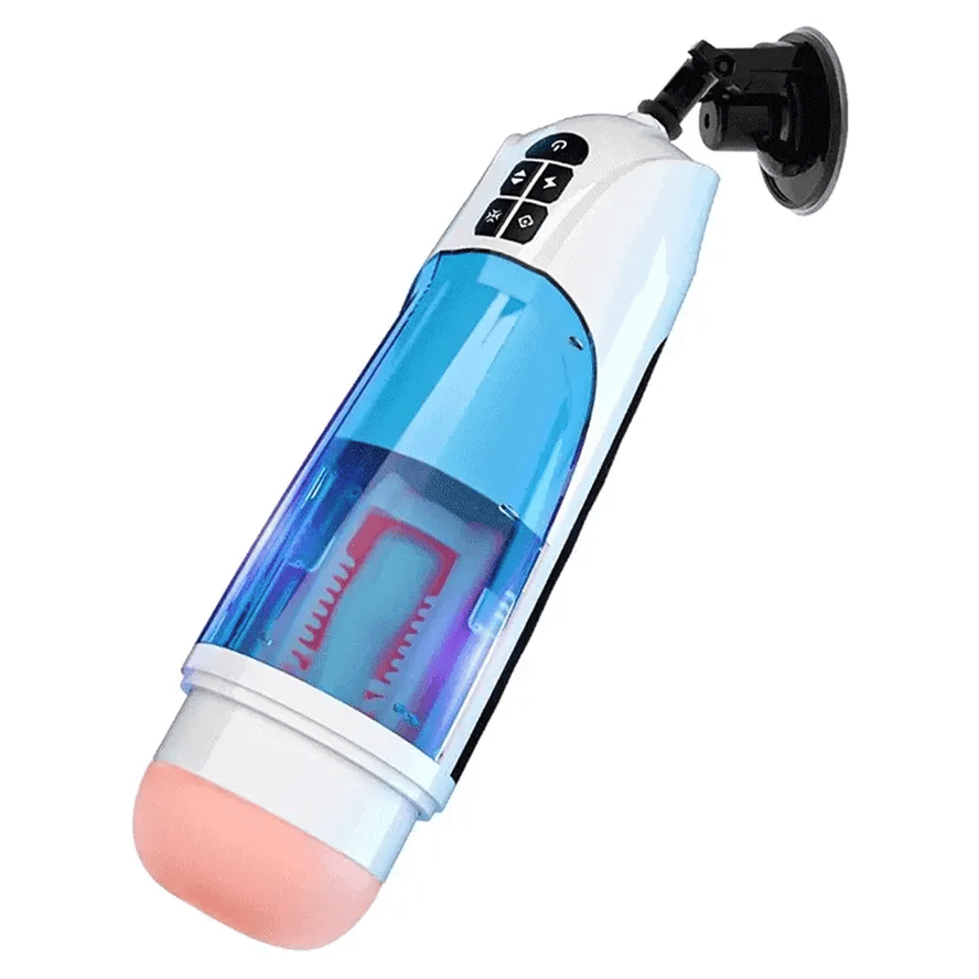 PT4 - 6-in-1 Hands-Free Male Stroker with Suction, Heating & Moaning – Wall Mount Base Included