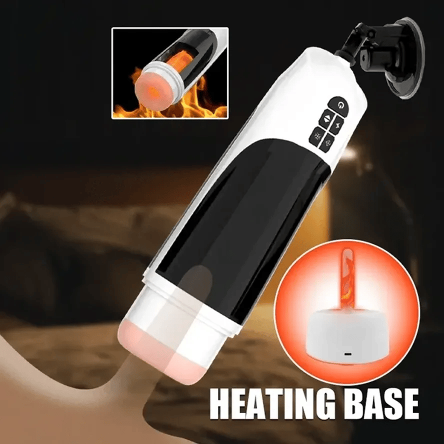 PT4 - 6-in-1 Hands-Free Male Stroker with Suction, Heating & Moaning – Wall Mount Base Included