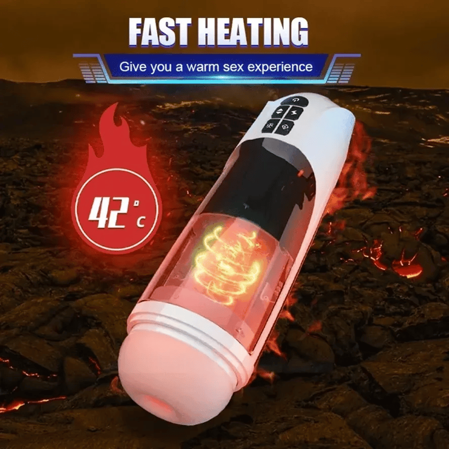 PT4 - 6-in-1 Hands-Free Male Stroker with Suction, Heating & Moaning – Wall Mount Base Included