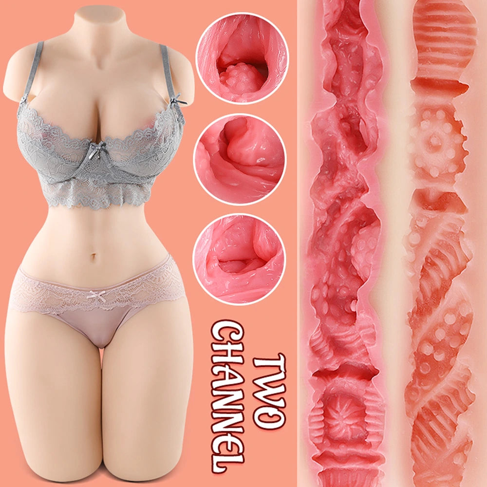 Alina - 54.3 lbs Full Size Ultra Soft Gel Breast Sex Doll Torso