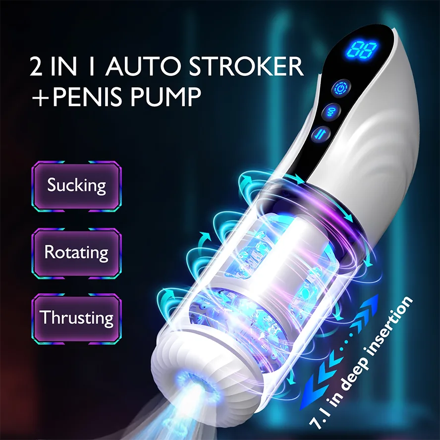 PS17 - Automatic Male Masturbator Cup with 9 Sucking & Thrusting Modes