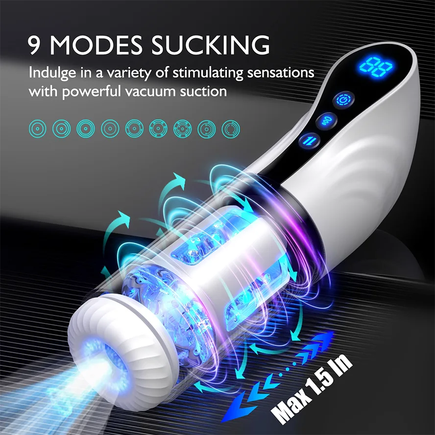 PS17 - Automatic Male Masturbator Cup with 9 Sucking & Thrusting Modes