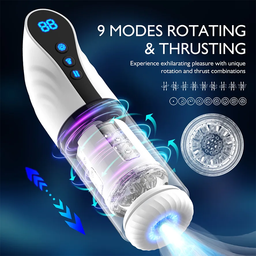 PS17 - Automatic Male Masturbator Cup with 9 Sucking & Thrusting Modes