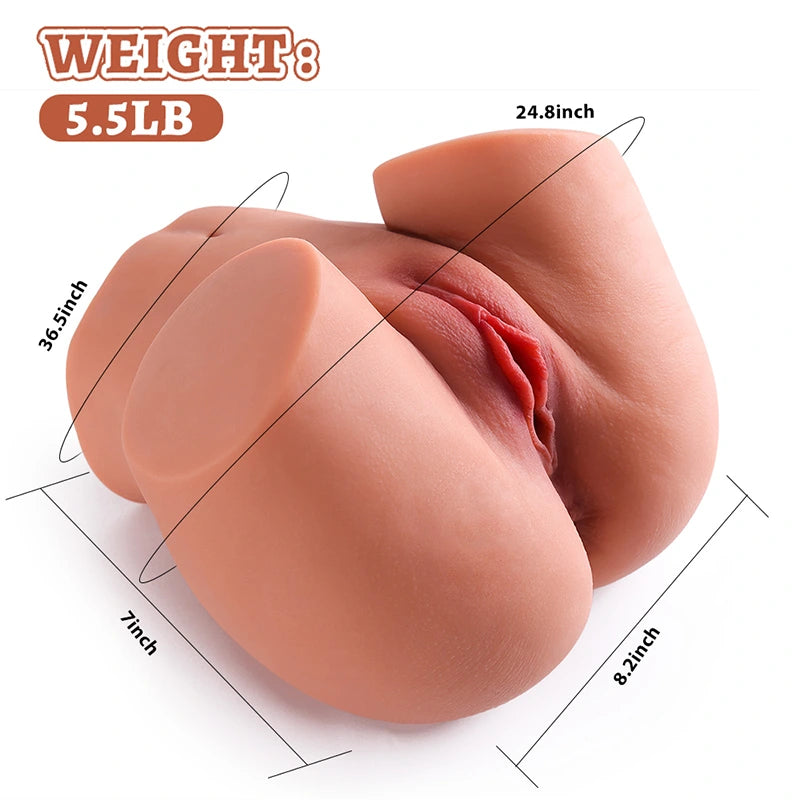 Blayney - 5.5 lbs Small Tan Ass Sex Toy with Tight Pussy