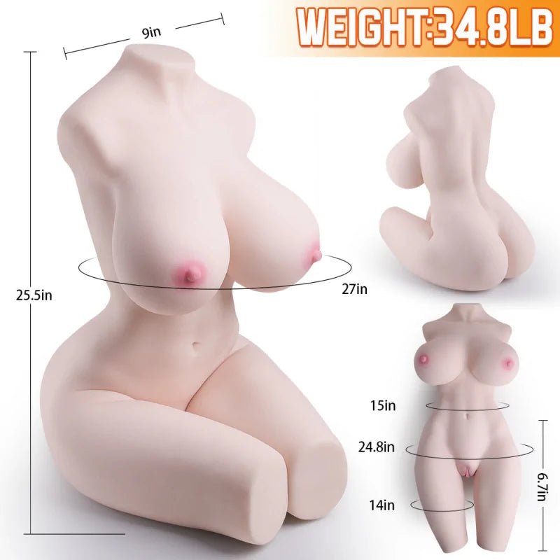 Callie - 34.8 lbs Realistic Small Full Body Sex Doll Torso