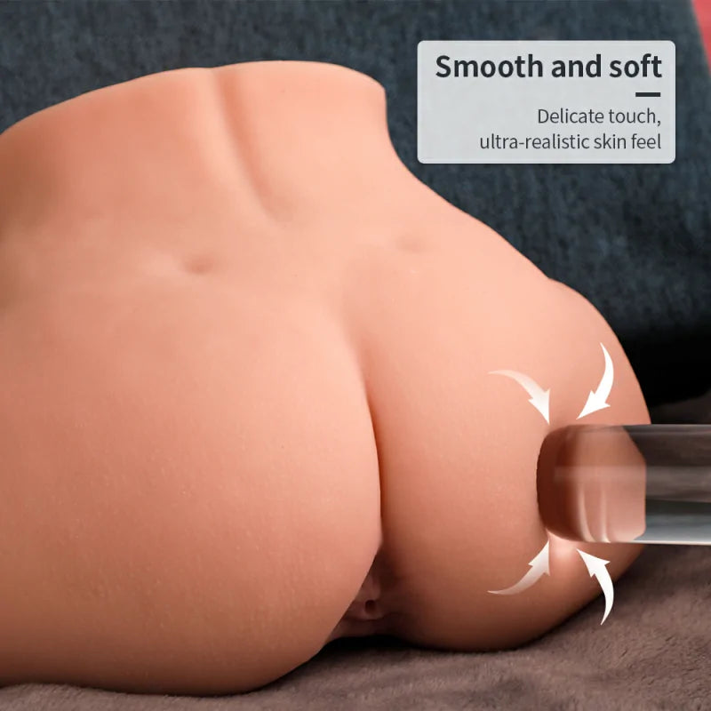 Charlotte - 4.4 lbs Small Fake Butt Sex Toy with 10 Vibration