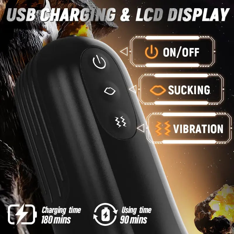 PV6 - Deep Throat Masturbator for Men with 10 Vibration and Suction Modes