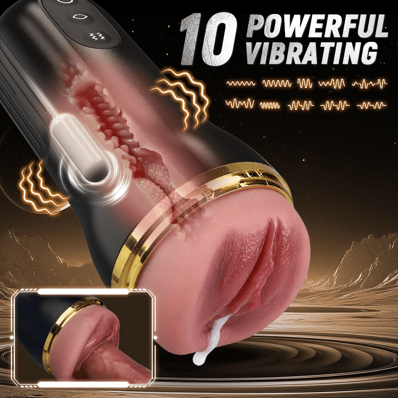PV6 - Deep Throat Masturbator for Men with 10 Vibration and Suction Modes