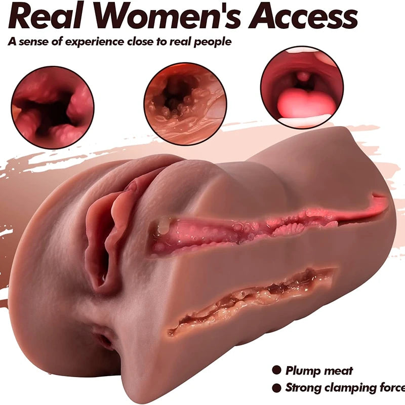 Florence - 1.32 lbs 3 in 1 Male Pocket Pussy with 3D Vagina & Tight Anus