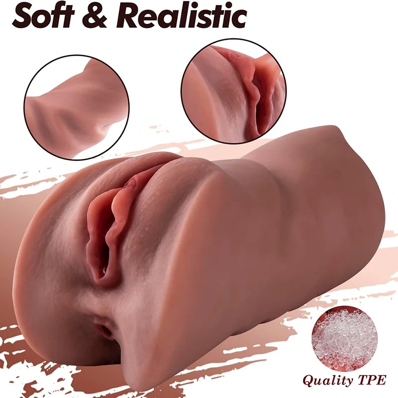 Florence - 1.32 lbs 3 in 1 Male Pocket Pussy with 3D Vagina & Tight Anus