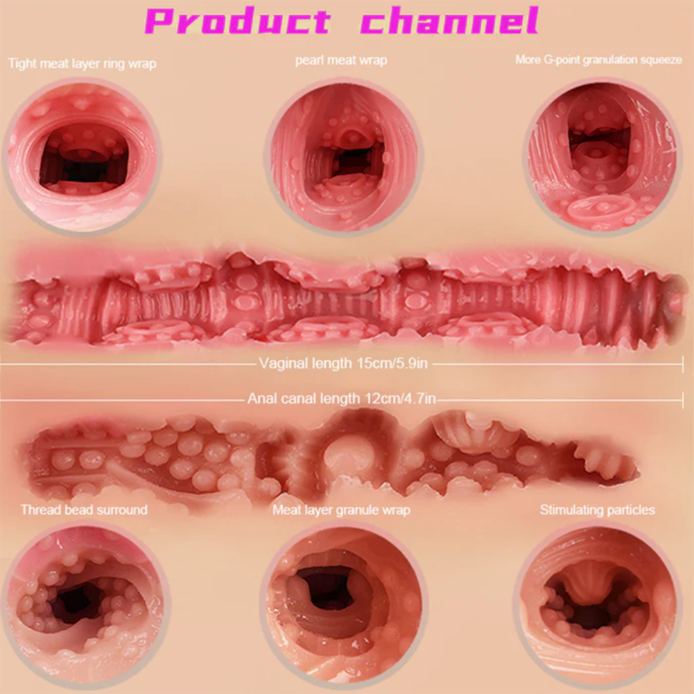 Freya - 6.6 lbs 2 In 1 Pocket Pussy Toy with Fat Lip Vagina and Tight Anal