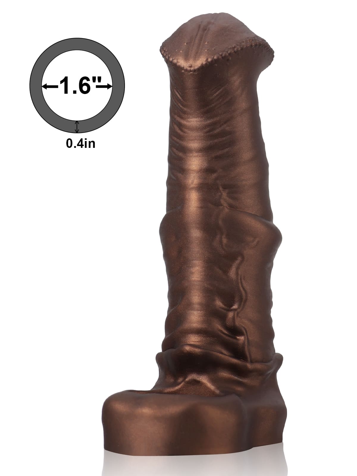 PCS18 – 7.3"x 2" Golden Horse Fantasy Cock Sleeve