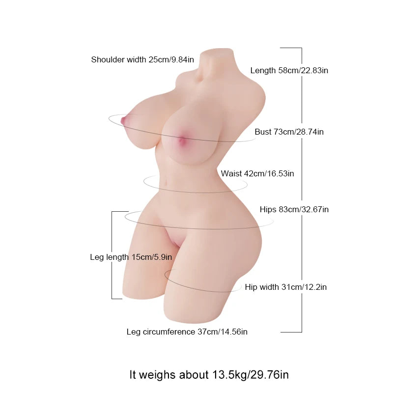 Grace - Full Size Sex Doll Torso with Soft Breasts 13kg