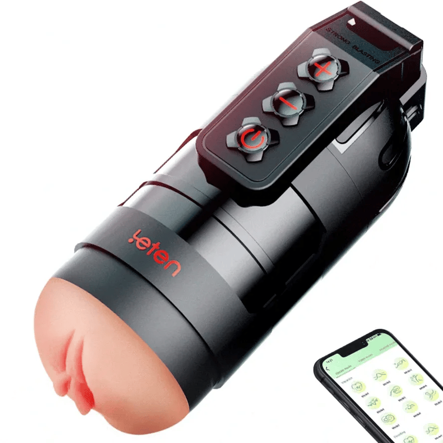 PV3 - Leten 10 Modes Vibrating Male Masturbator with APP Control – Realistic Pocket Pussy & Fleshlight Combo