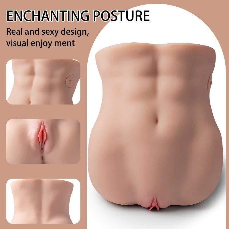 Luke - 14.3 lbs Features Strong Vibrating Sex Torso with Abs & Realistic Vagina