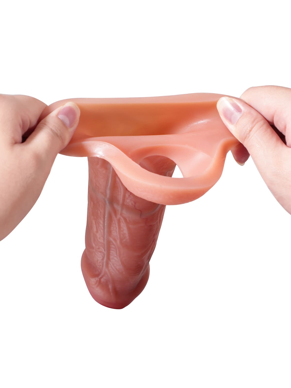 PFS38 – 6.6" x 1.8" Realistic Textured Cock Extender for Grip & Longer Use