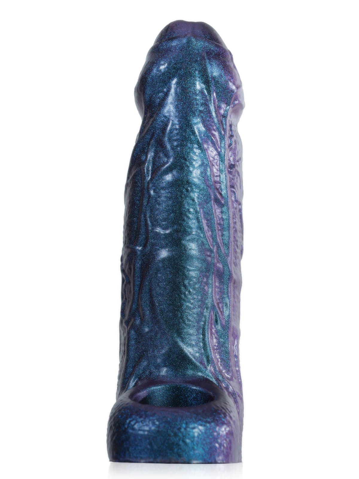 PCS38 – 6.6" x 1.8" Metallic Color Fat Platinum Silicone Penis Extender