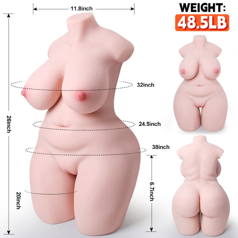 Megan - 48.5 lbs Plump Female Sex Doll Torso