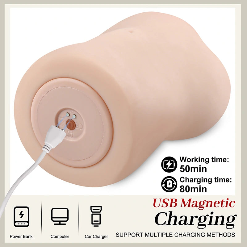 Mila - 4 lbs Large Size Electric Pussy Toy with 7 Thrusting and Vibrating