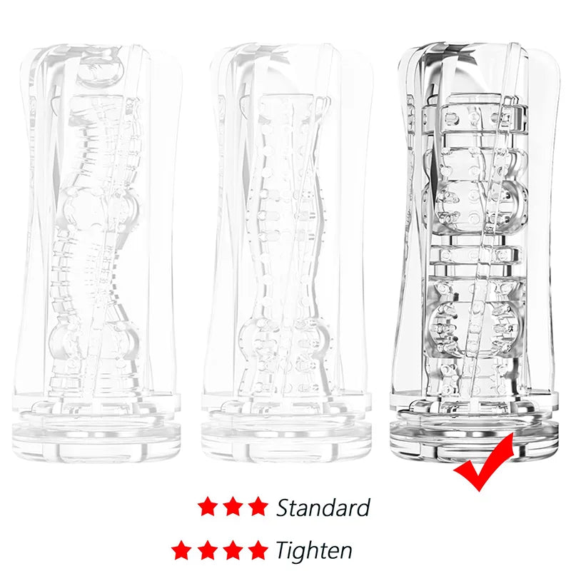 PA01 - Clear Pocket Vagina Man Masturbation Stroker