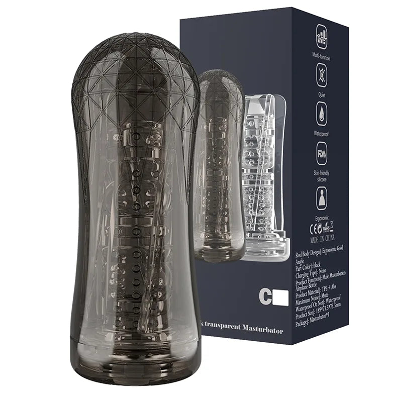 PA01 - Clear Pocket Vagina Man Masturbation Stroker