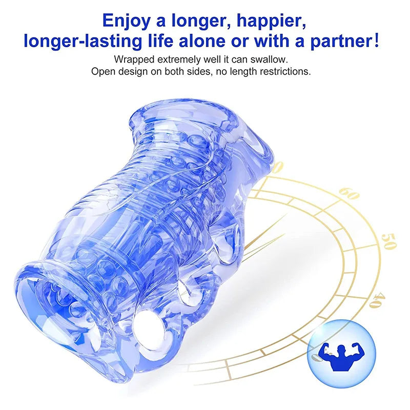 PA10 - Transparent Open Ended Soft Pussy Sleeve