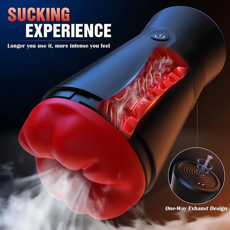 PA13 - Portable 9 Suction&Vibration Electric Blowjob Masturbator