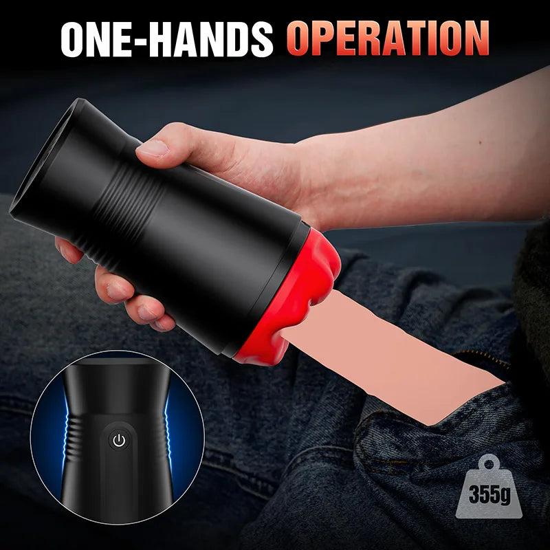 PA13 - Portable 9 Suction&Vibration Electric Blowjob Masturbator