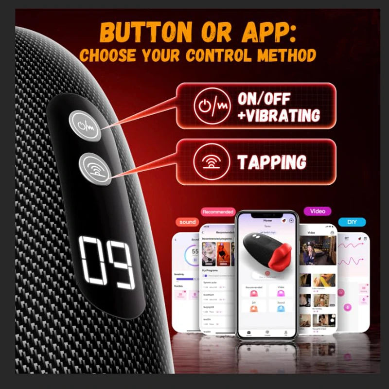 PA17 - Fast Stimulation Flapping & 9 Vibrating Mouth Sex Toy