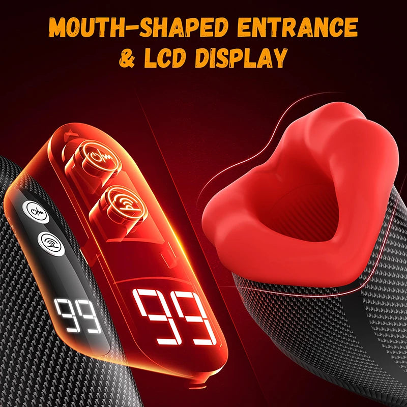 PA17 - Fast Stimulation Flapping & 9 Vibrating Mouth Sex Toy