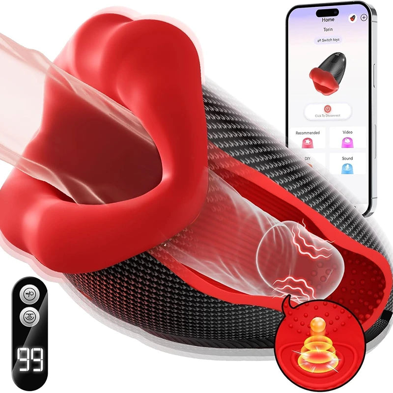 PA17 - Fast Stimulation Flapping & 9 Vibrating Mouth Sex Toy
