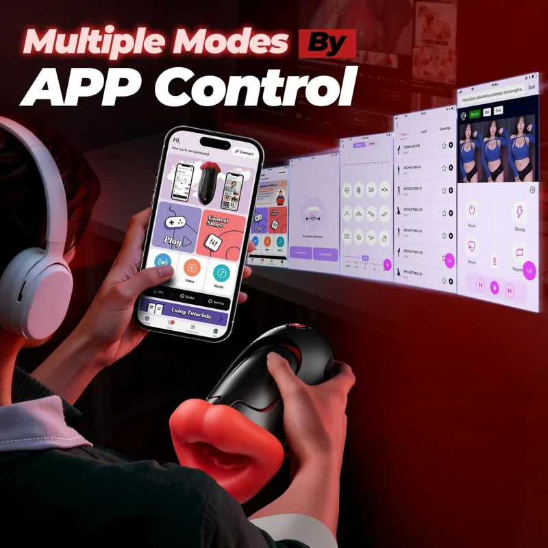 PA18 - 1.3 lbs Oral Simulation Male PenisTrainer with 10 Vibration