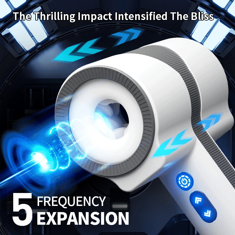 PR17 - Handheld Male Masturbator with 5 Telescopic Rotation 7 Vibrating