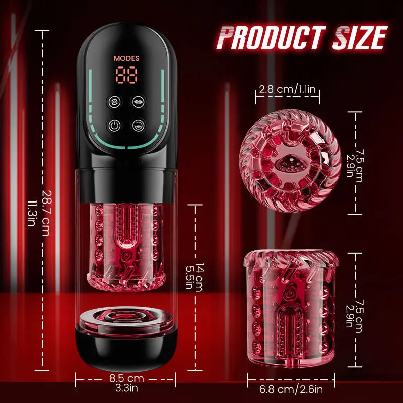 PR4Red - APP Waterproof Automatic Shower Blowjob Dick Jerking Machine