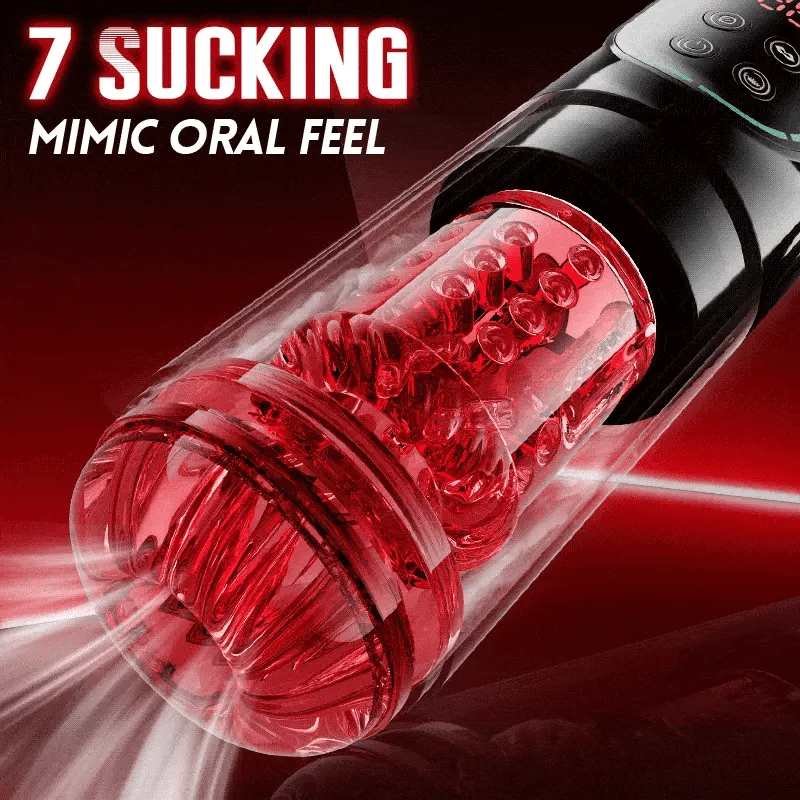 PR4Red - APP Waterproof Automatic Shower Blowjob Dick Jerking Machine