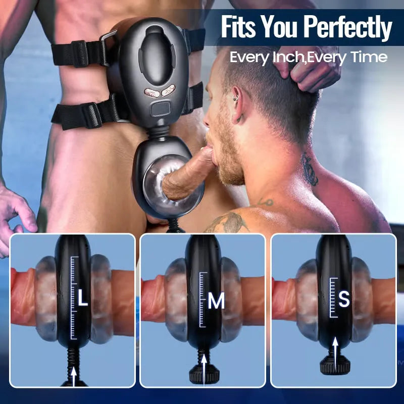 PT11 - Remote Control Strap-on Vibrating Penis Stroker