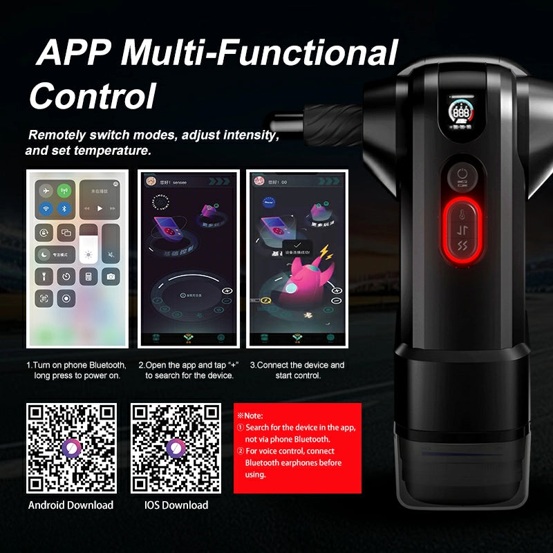 PT12 - Twist-Grip Controlled Male Stroker with Vibration, Suction and Heating Modes