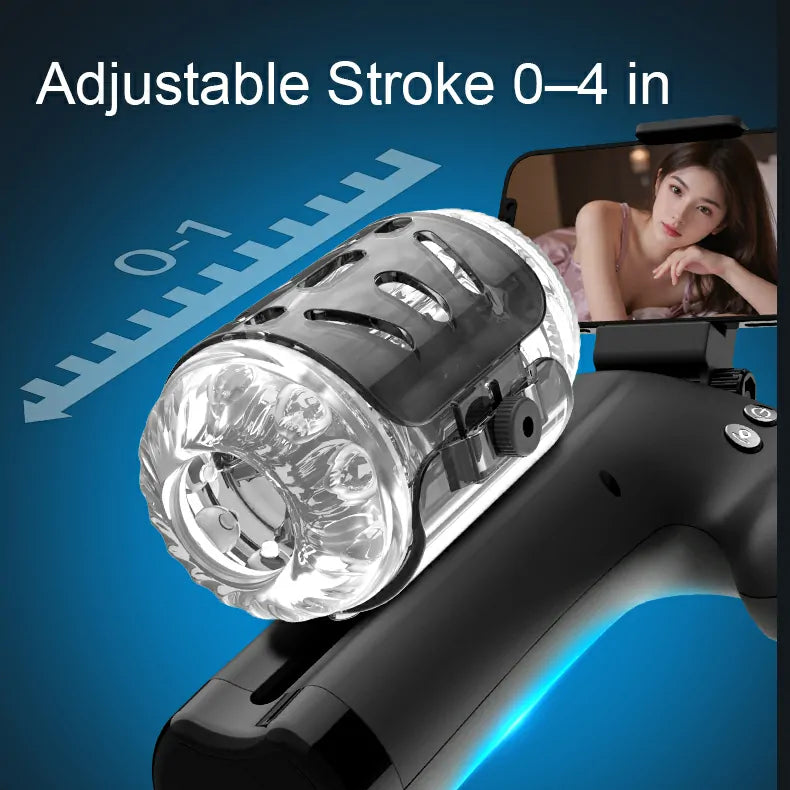 PT23 - Hands-Free Thrusting Male Masturbator with Phone Mount