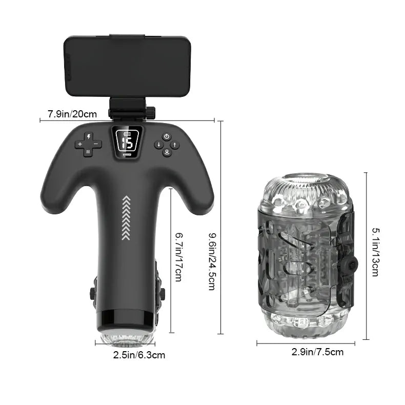 PT23 - Hands-Free Thrusting Male Masturbator with Phone Mount
