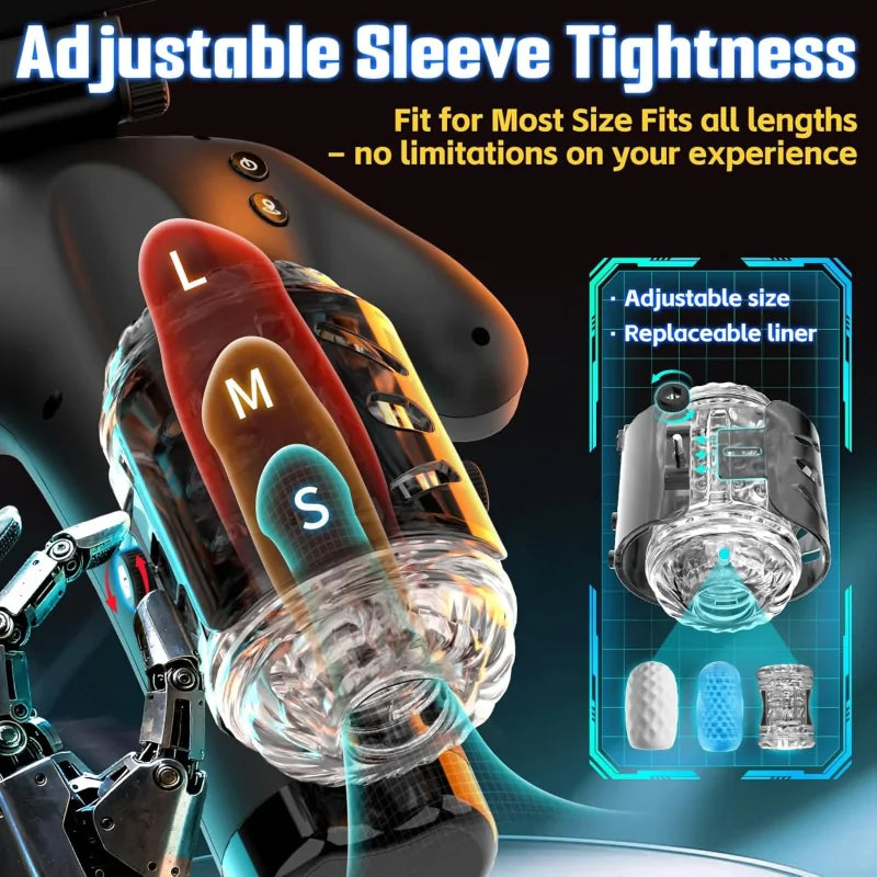 PT23 - Hands-Free Thrusting Male Masturbator with Phone Mount