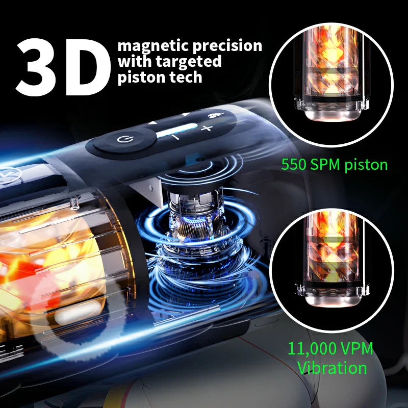 PT8 Pro - 10 Thrusting 6 Gears Speed Luxury Vibrating Stroker