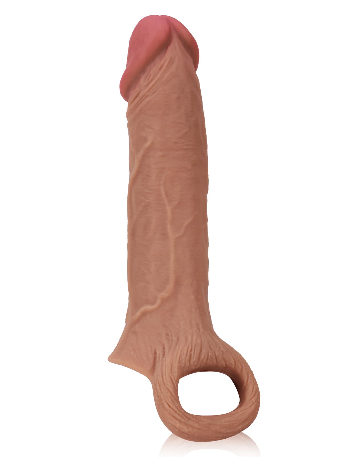 PCS10 – 8"x 2" Brown Realistic Open Ended Penis Sleeves