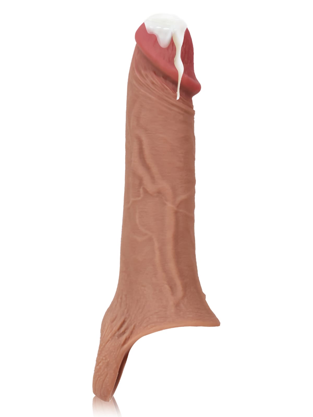 PCS10 – 8"x 2" Brown Realistic Open Ended Penis Sleeves