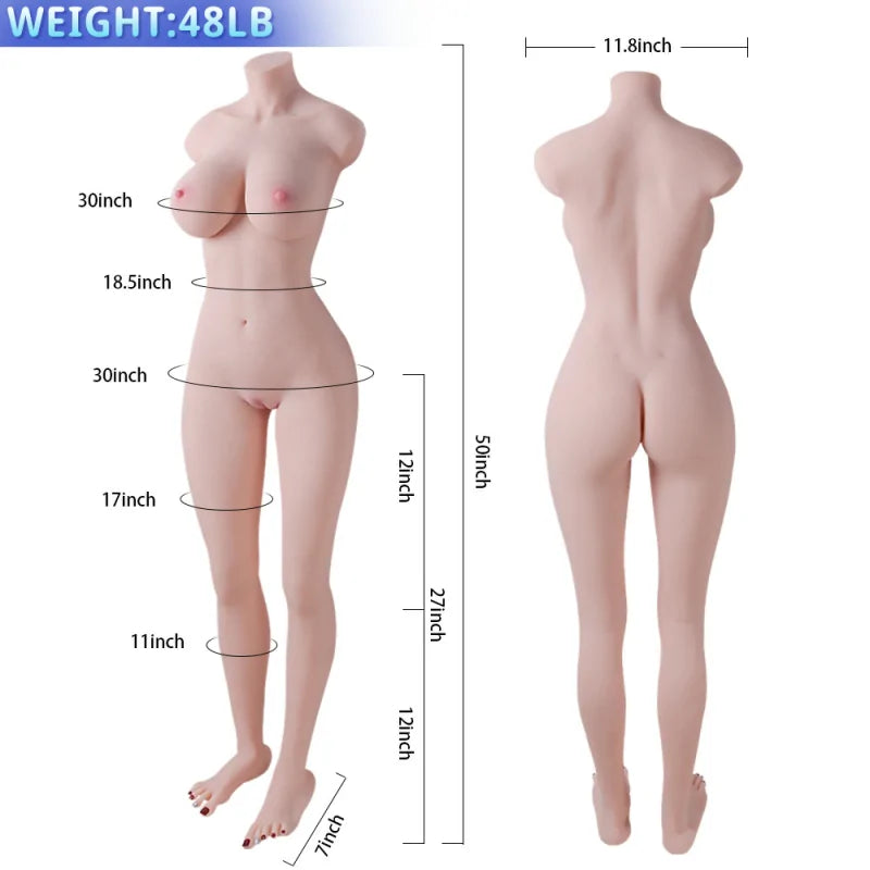 Raya - 48 lbs Ultra Lifelike Full Body Female Torso Sex Doll