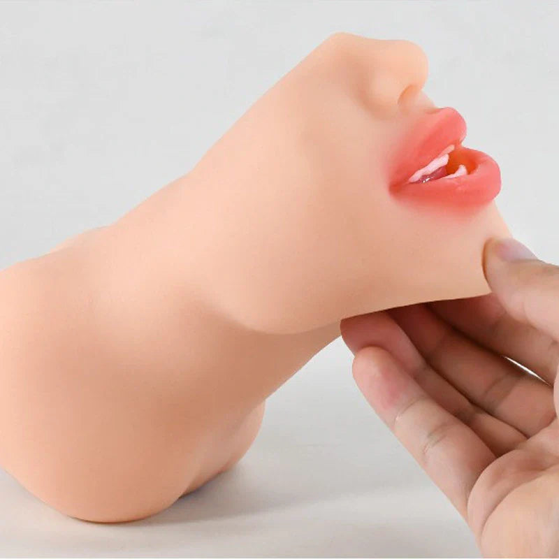 Emilia - 1.6 lbs Realistic 3 In 1 Mouth & Butts Pocket Pussy