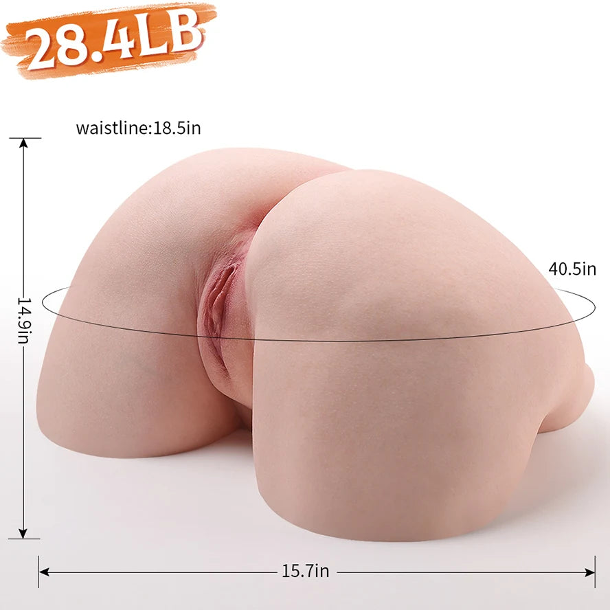 Rosie - 28.4 lbs Doggy Style Flat Base Silicone Big Ass Torso