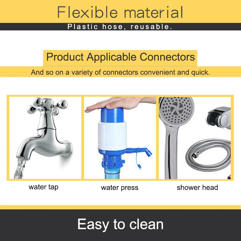 Shower Long Nozzle Enema Cleaner with Tap Connector
